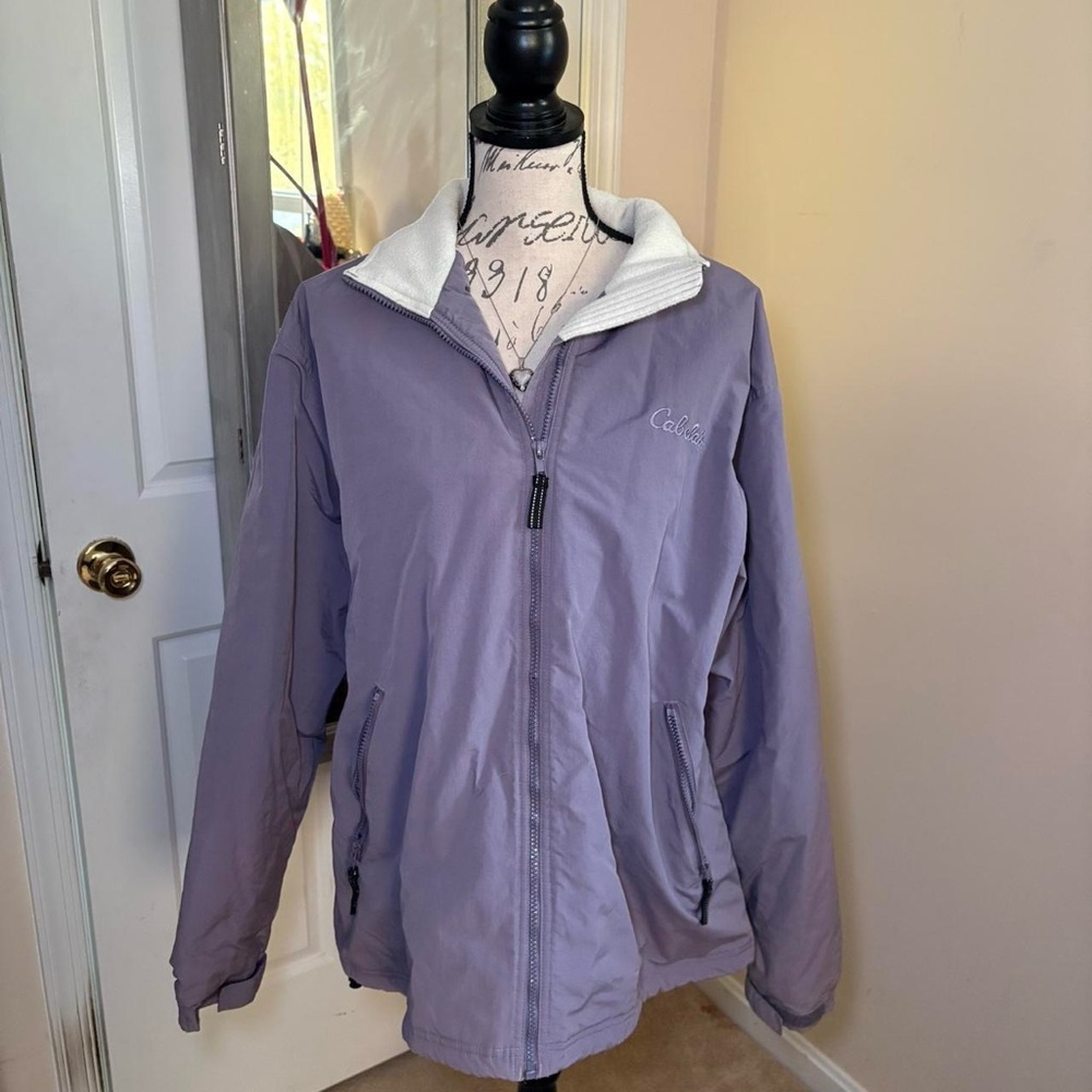 Cabela's Lilac Purple Zip Fleece Lined Jacket